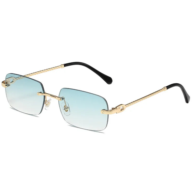 Golden Horizon – Geometric Mini Sunglasses