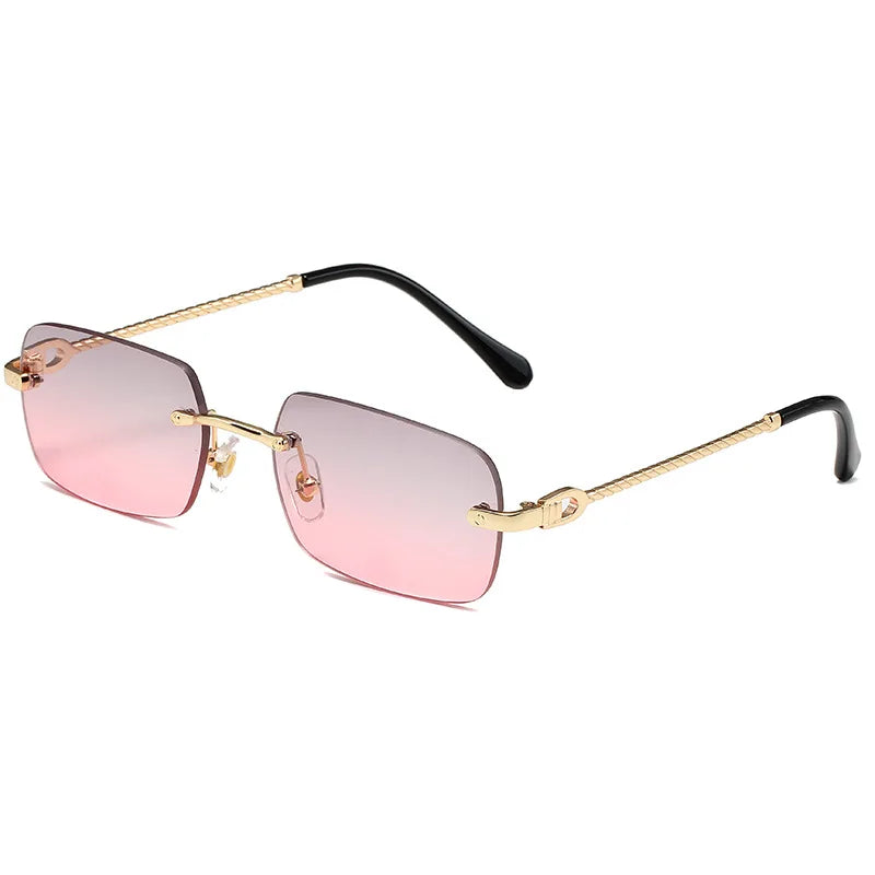 Golden Horizon – Geometric Mini Sunglasses