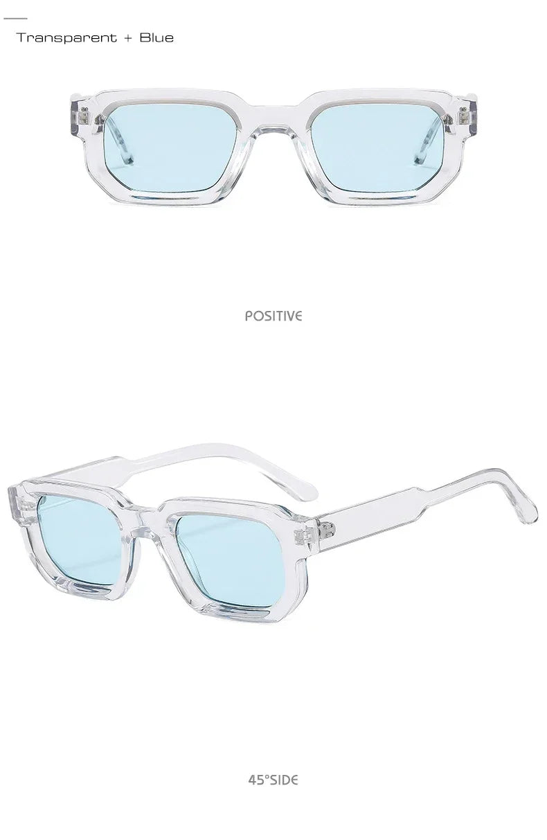 Saint-Tropez Blue – Retro Square Sunglasses