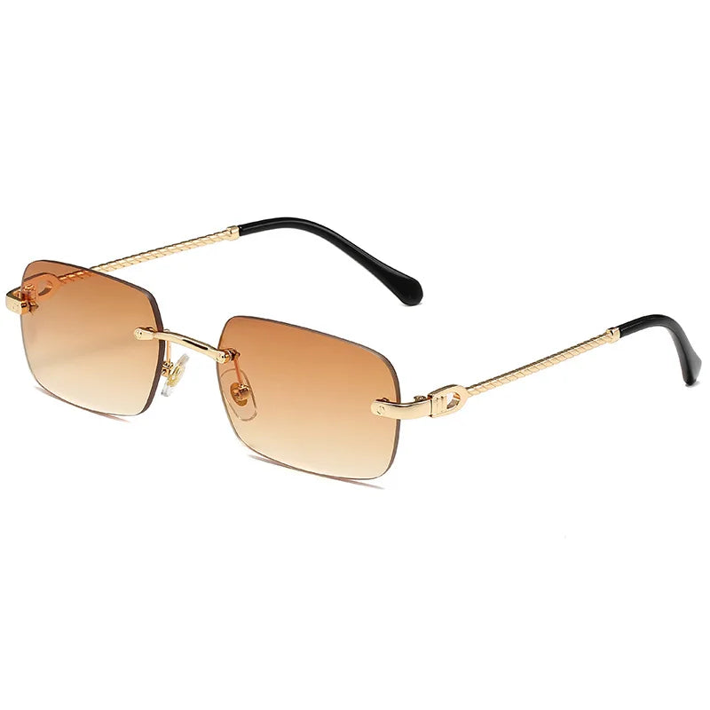 Golden Horizon – Geometric Mini Sunglasses