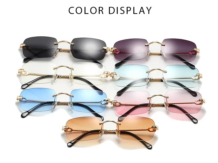 Golden Horizon – Geometric Mini Sunglasses