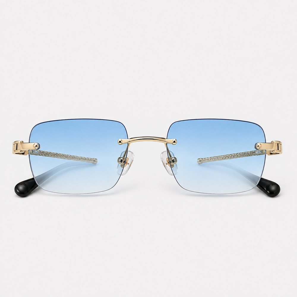 Golden Horizon – Geometric Mini Sunglasses