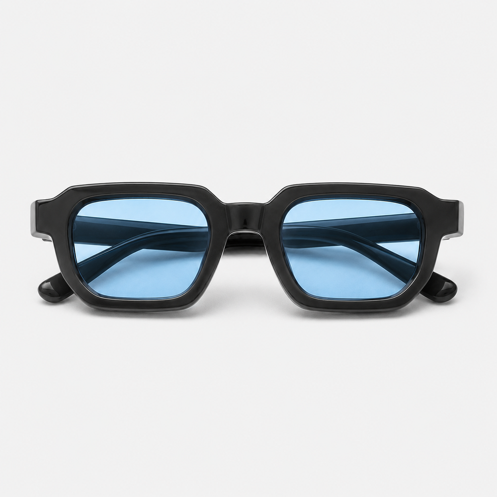 Saint-Tropez Blue – Retro Square Sunglasses