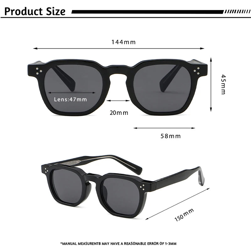 Caterside London Noir – Square Punk Sunglasses