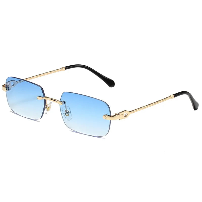 Golden Horizon – Geometric Mini Sunglasses