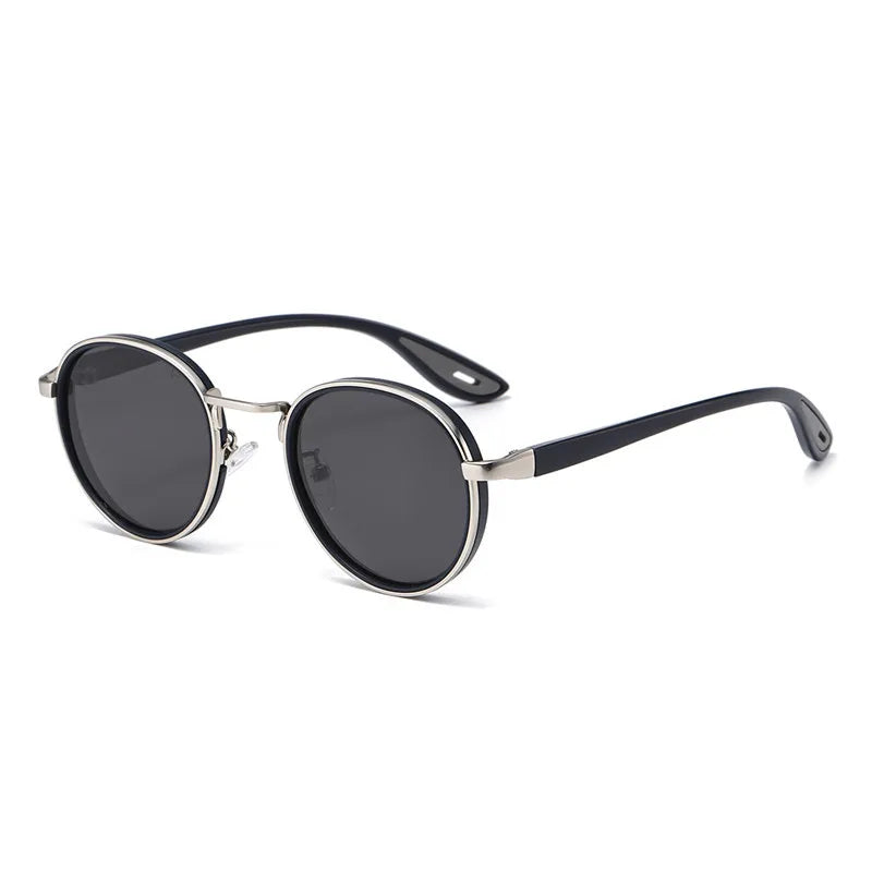 Klassnum Roma Noir – Vintage Round Sunglasses