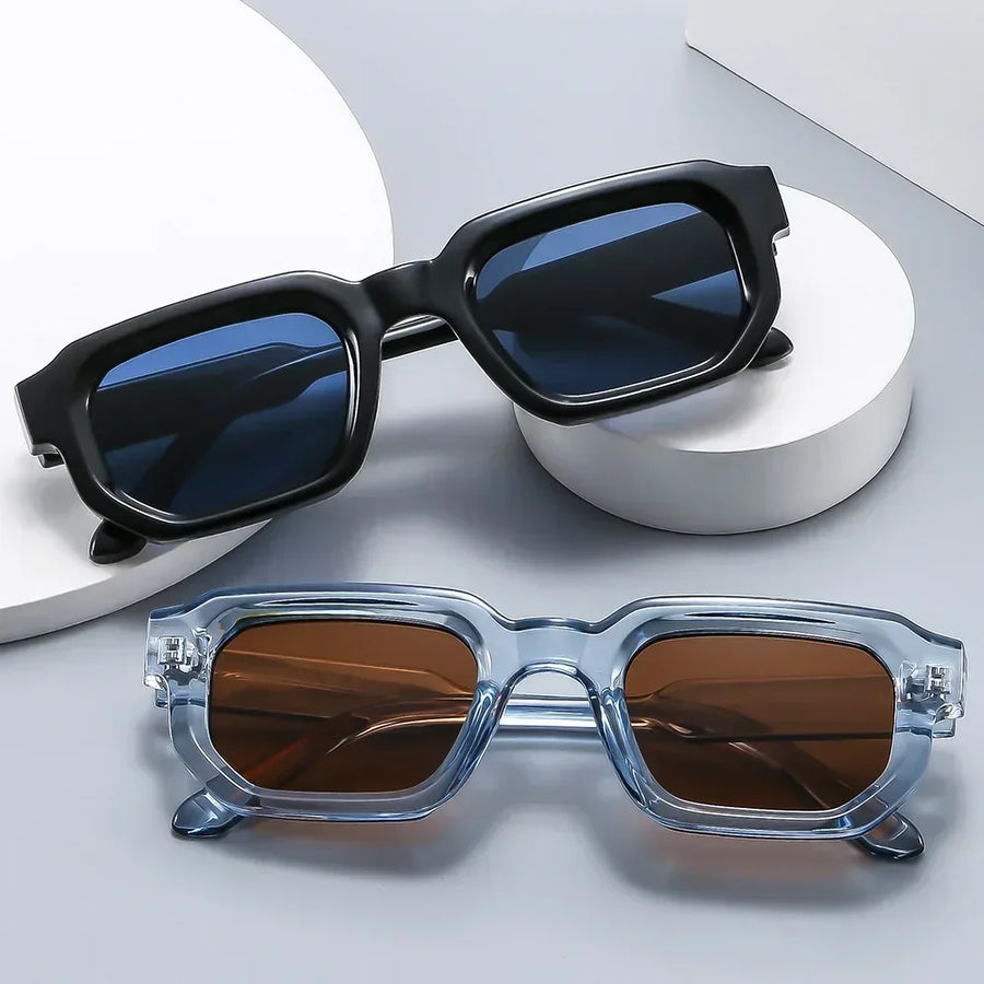 Saint-Tropez Blue – Retro Square Sunglasses