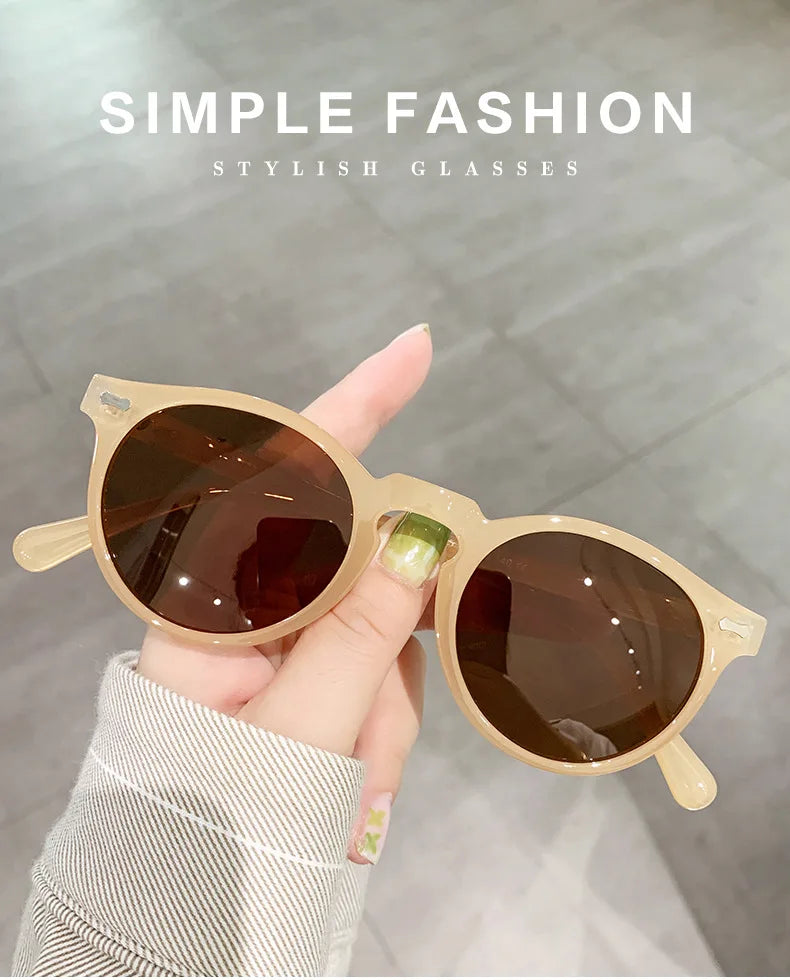 Shengmeiyu Riviera Tea – Round Polarized Sunglasses
