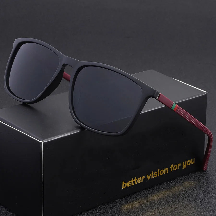 Hindfield Manhattan Black – Rectangular Sunglasses