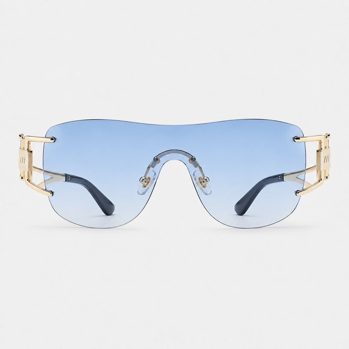 Milano Y2K Gold – Frameless Integrated Sunglasses