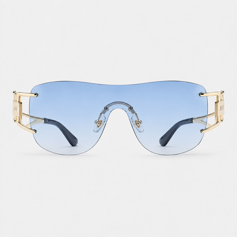 Milano Y2K Gold – Frameless Integrated Sunglasses